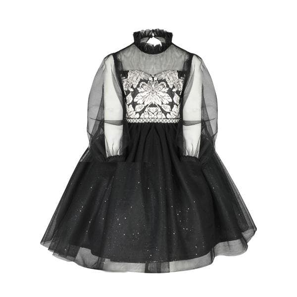 GOLD/BLACK DAMASK BALL DRESS
