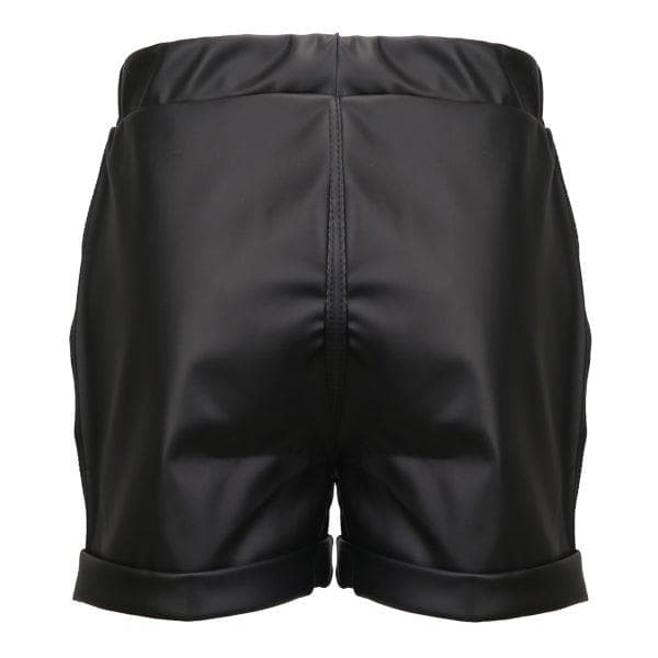 BLACK LEATHER SHORTS