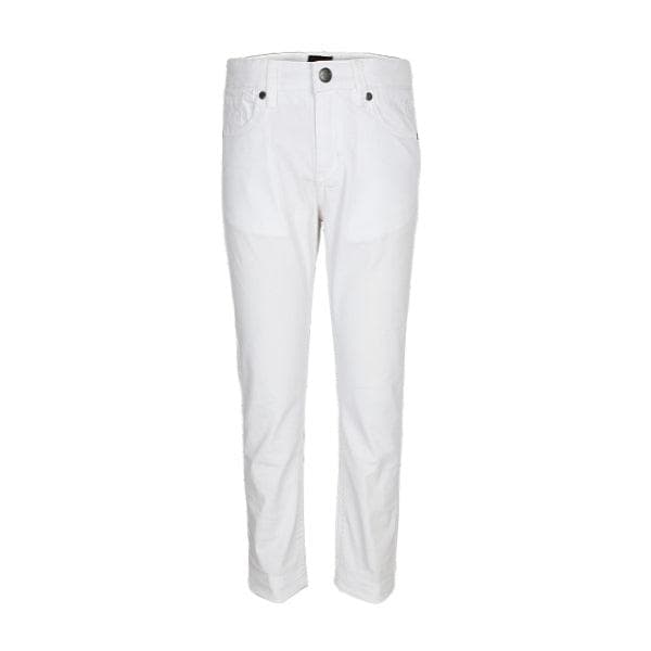 WHITE BASIC SLIM FIT SERGE TROUSER