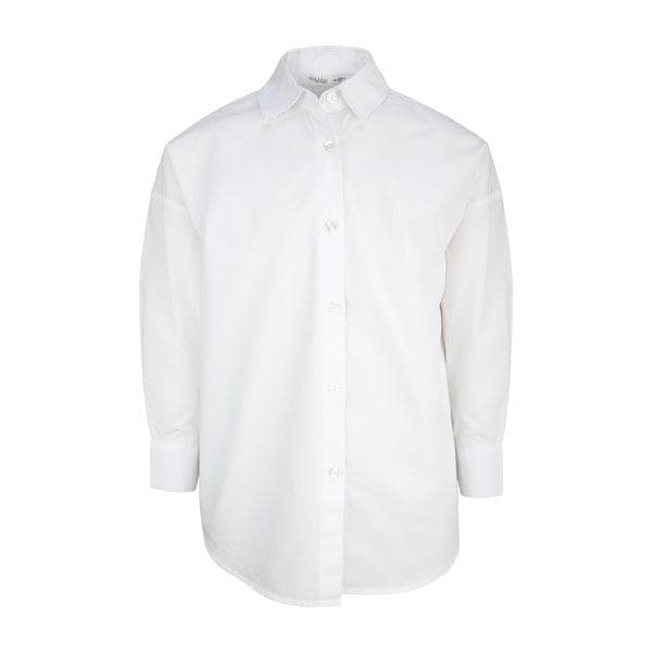 WHITE L/S BLOUSE