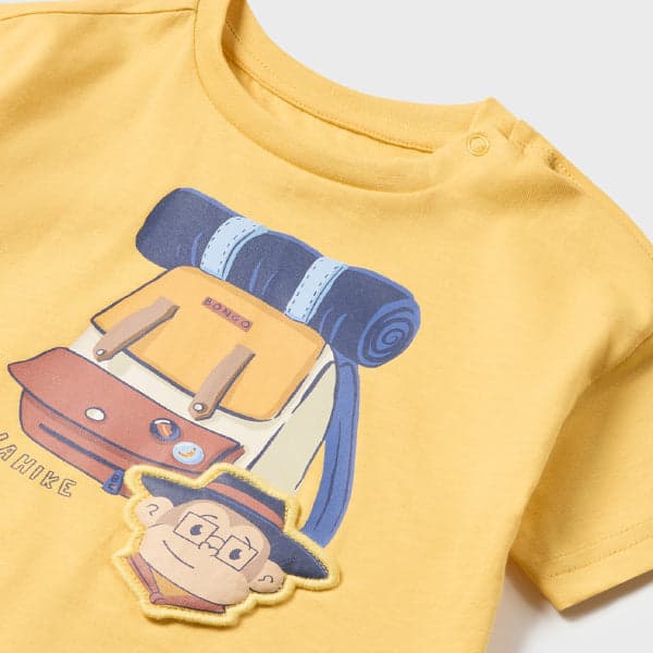 YELLOW S/S TSHIRT WITH GRAPHIC