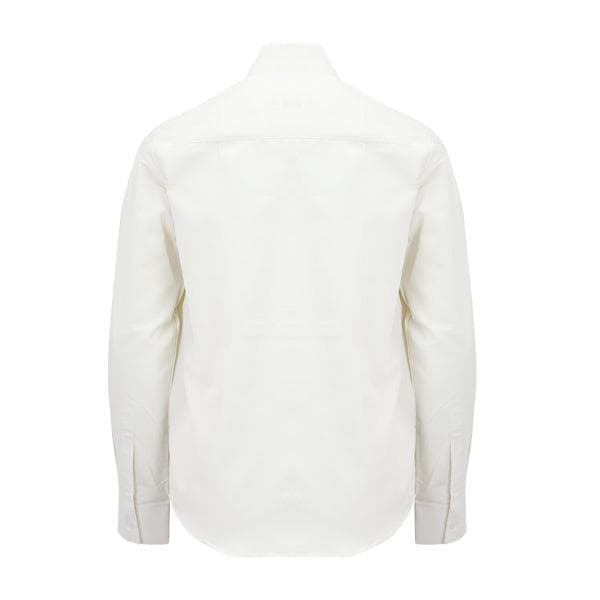 CREAM L/S WING COLLAR SHIRT