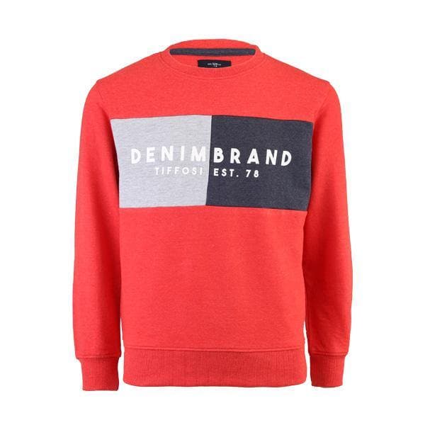 RED L/S CARDIGAN SWEATSHIRT Image
