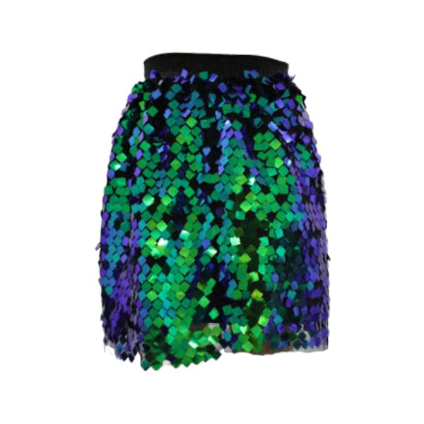 GREEN BLOUSE AND SEQUIN SKIRT SET  (3PC SET)