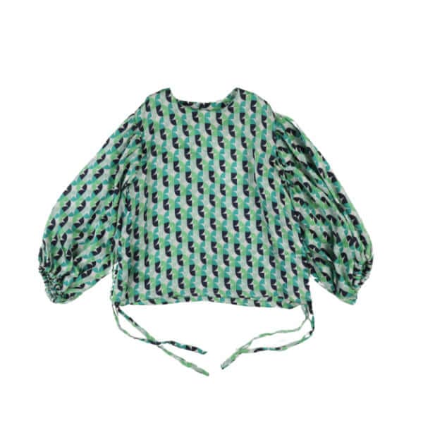 GREEN CHIFFON BLOUSE