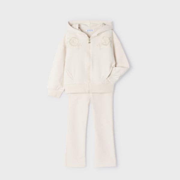 BEIGE 2PCS HOODIE SET