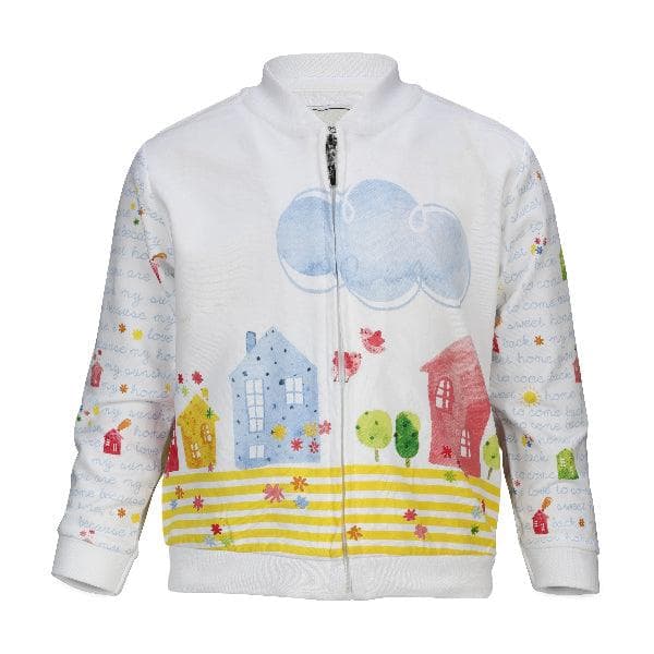 SKY BLUE L/S SCRAWL HOODIE