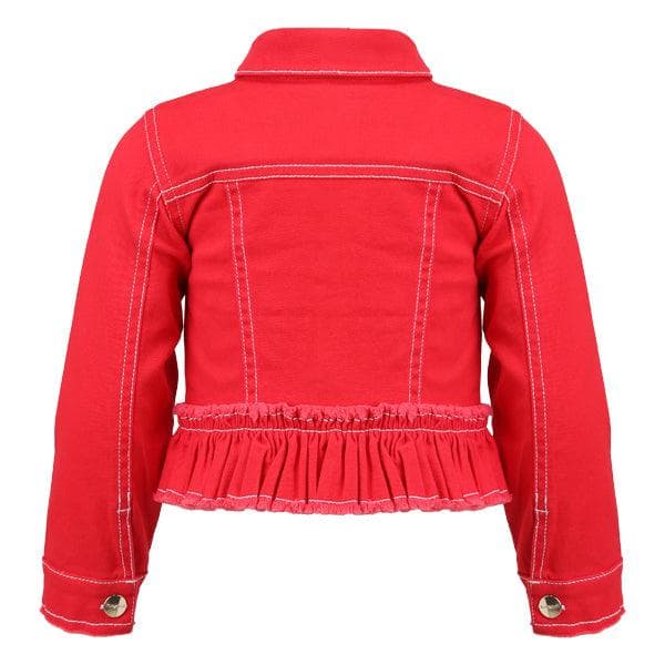 RED LONG SLEEVE TWILL JACKET