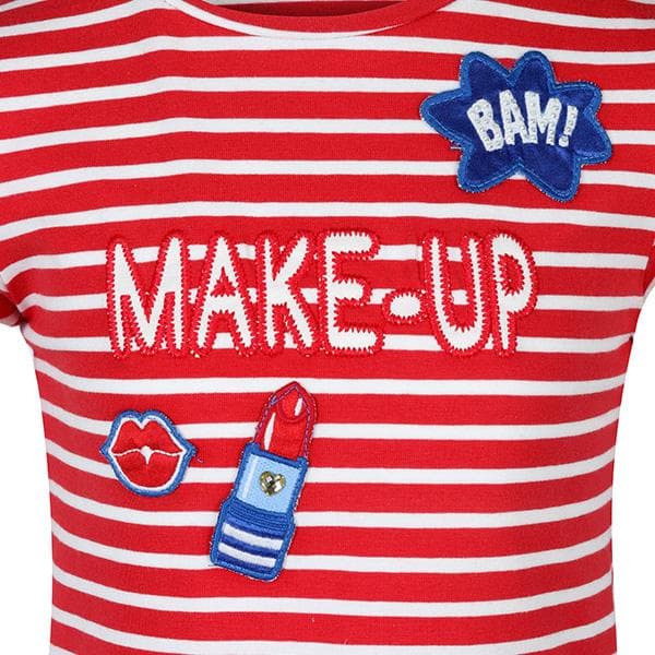 CARMINE S/S STRIPED TOP