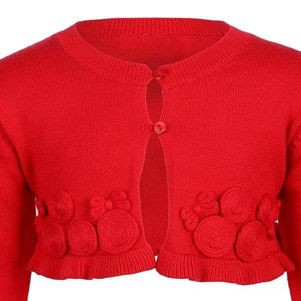 RED KNITTING  CARDIGAN