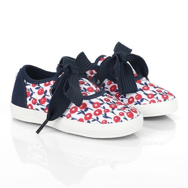NAVY/RED PRINT SNEAKERS
