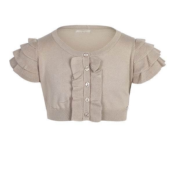 BEIGE RUFFLED BOLERO Image