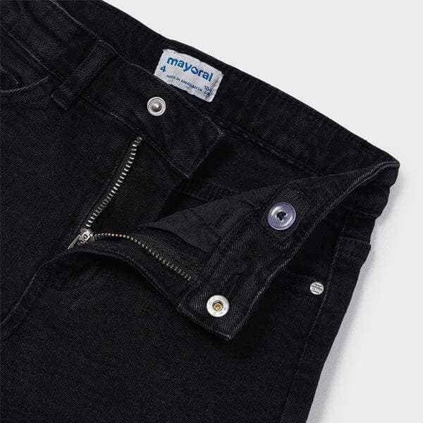 BLACK BASIC DENIM SHORT