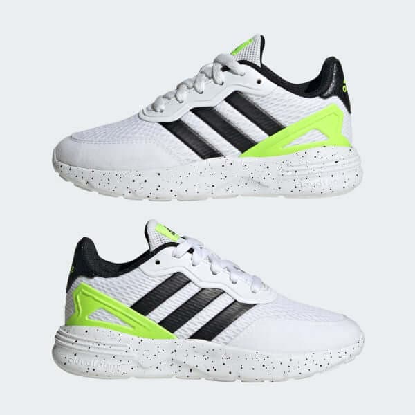 NEBZED LIFESTYLE LACE RUNNING SHOES - WHITE