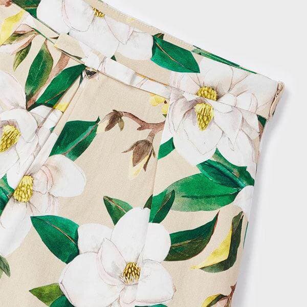 BEIGE FLORAL SKORT