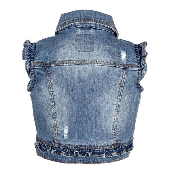 DENIM CAP SLEEVE JACKET