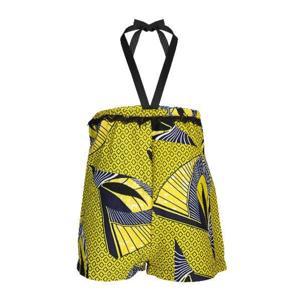 YELLOW ANKARA PRINT PLAYSUIT