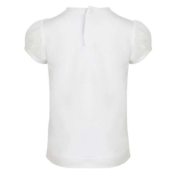 WHITE CAP SLEEVE T-SHIRT