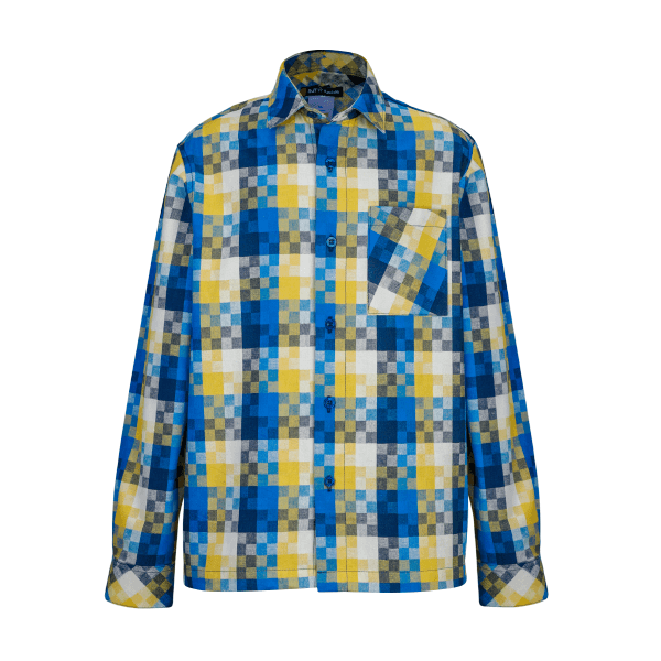 BLUE & YELLOW L/S CHECK SHIRT