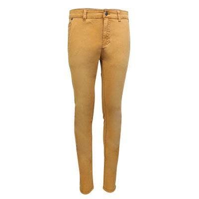 MUSTARD SATIN LONG PANTS