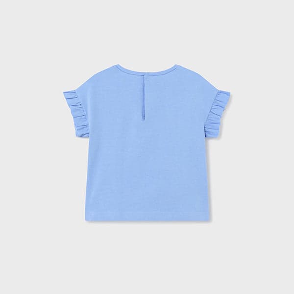 BLUE BLOUSE WITH GRAPHIC
