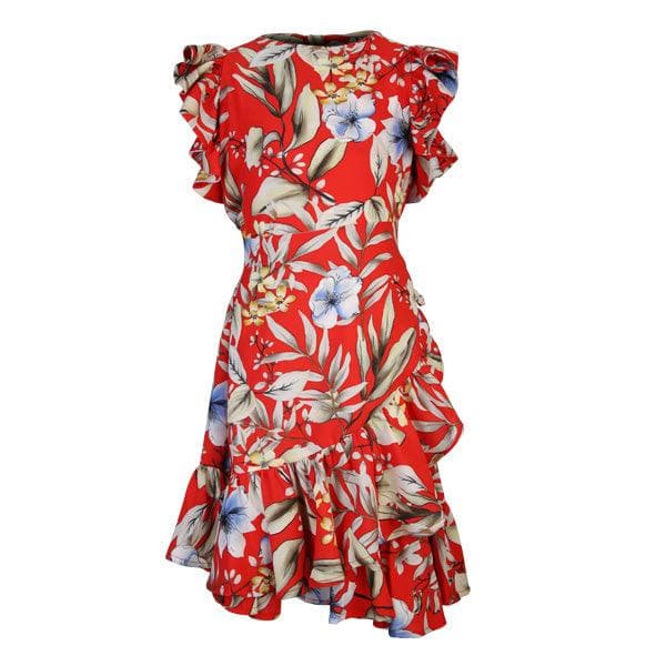 CHIFFON WRAP DRESS