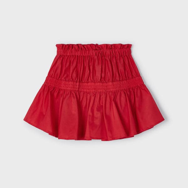 RED PLEATED SKIRT