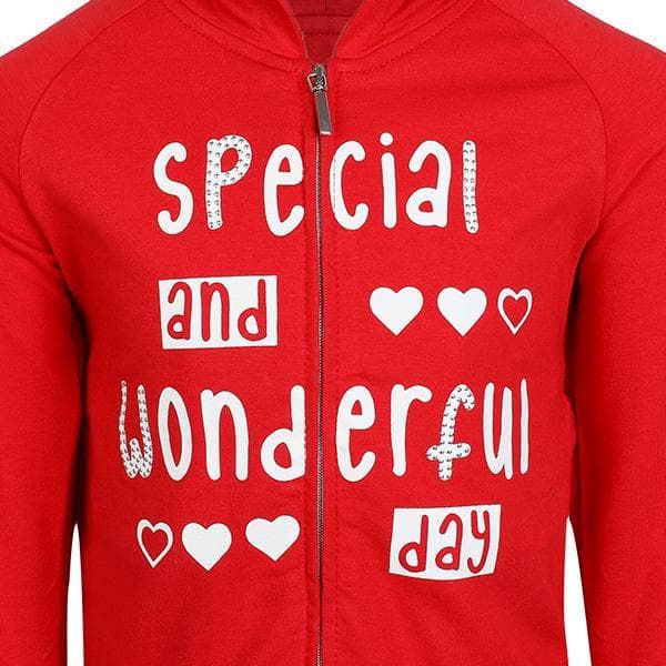 RED FLEECE HOODIE