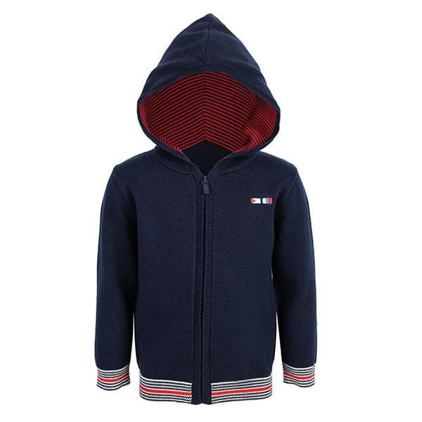 NAVY TRICOT HODDIE JACKET