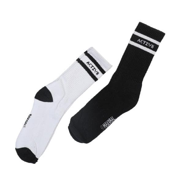 BLACK 2PCS SOCKS
