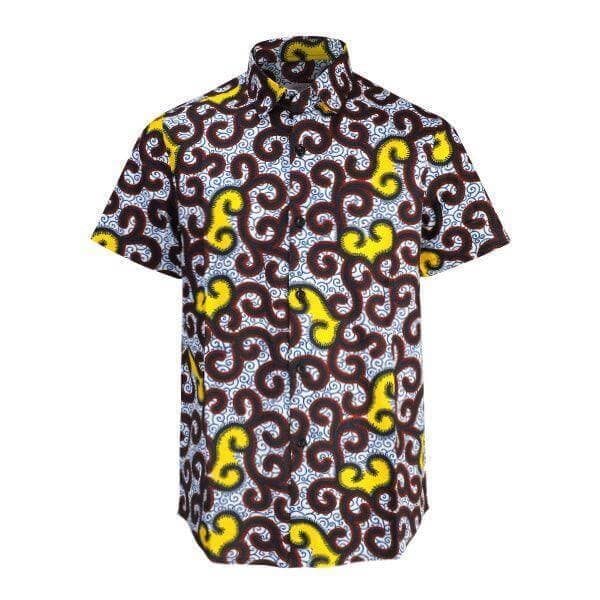 PATTERNED ANKARA S/SLEEVE SHIRT