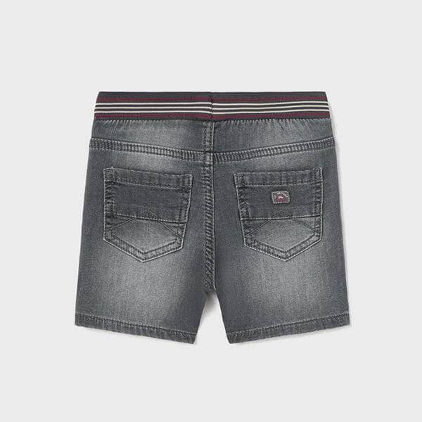 DARK GREY DENIM SHORT FOR BABY BOY
