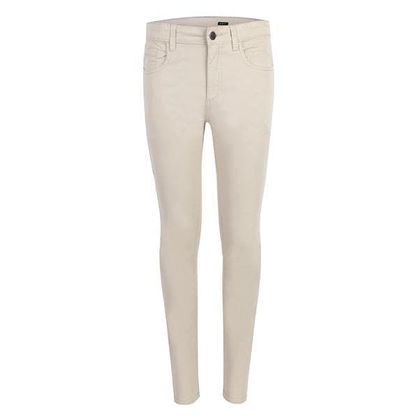BEIGE SLIM FIT BASIC TROUSERS