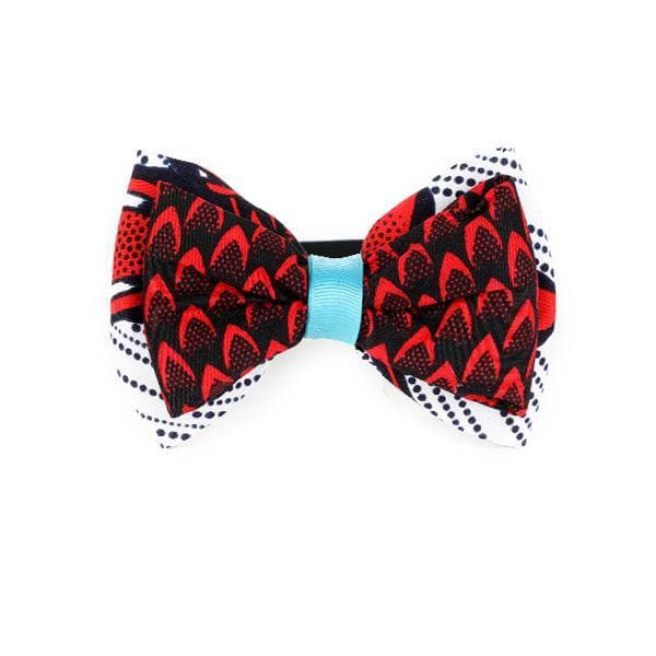 RED/TURQ BOW ELASTIC BAND