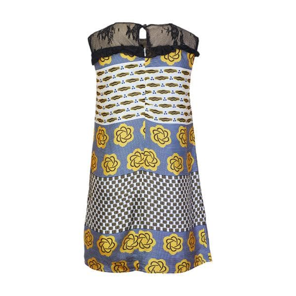 SWING DRESS WITH CHANTILY YOKE AND RUFFLE WITH HAIRBAND
