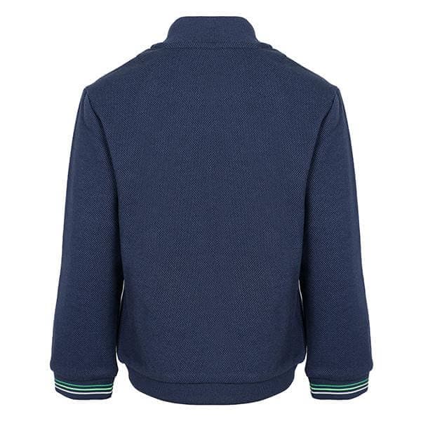 NAVY L/S ZIPPER BOMBER JACKET