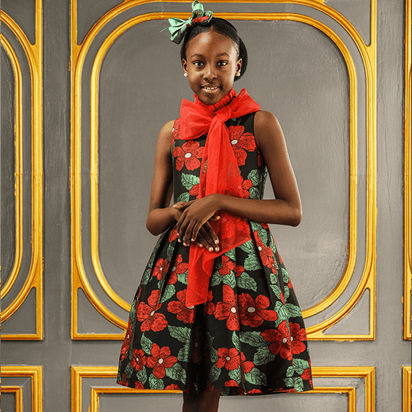 RED FLORAL DRESS