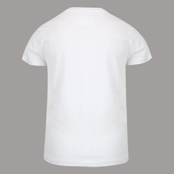 WHITE S/S ROUND NECK PLAIN T-SHIRT