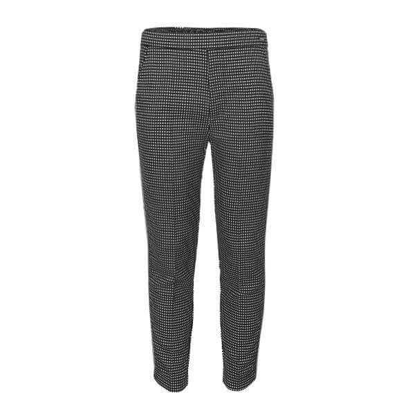 BLACK SLIM FIT GINGHAM PANT