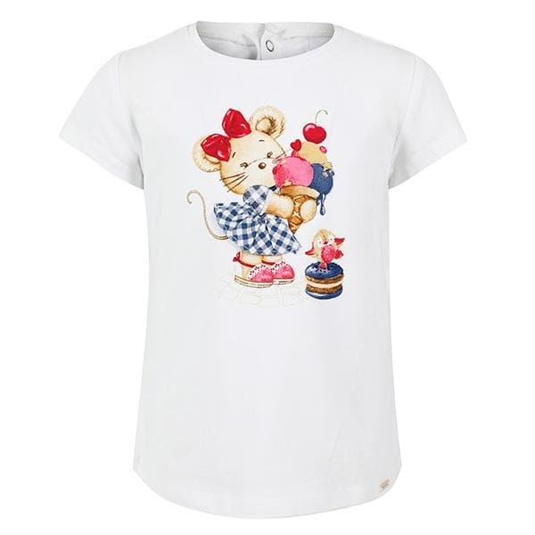 WHITE/NAVY MICE T-SHIRT