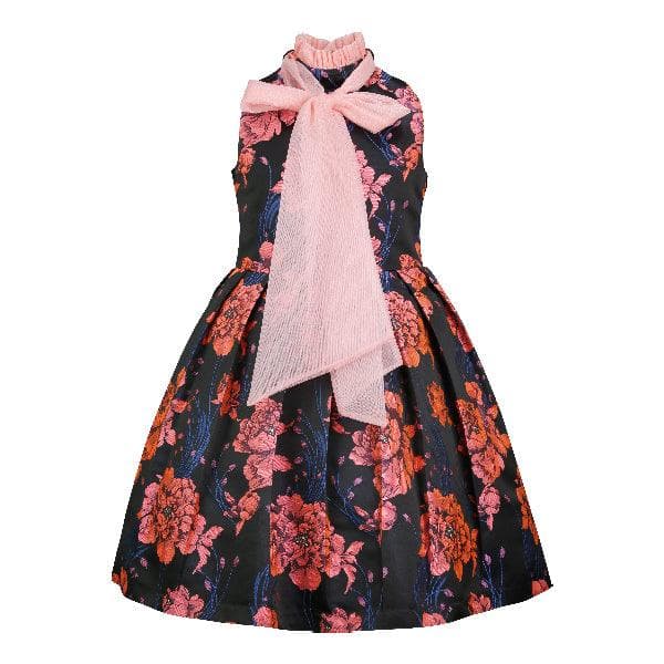 FLORAL DAMASK DRESS