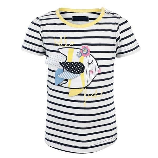NAVY STRIPED 'FISH' TOP Image