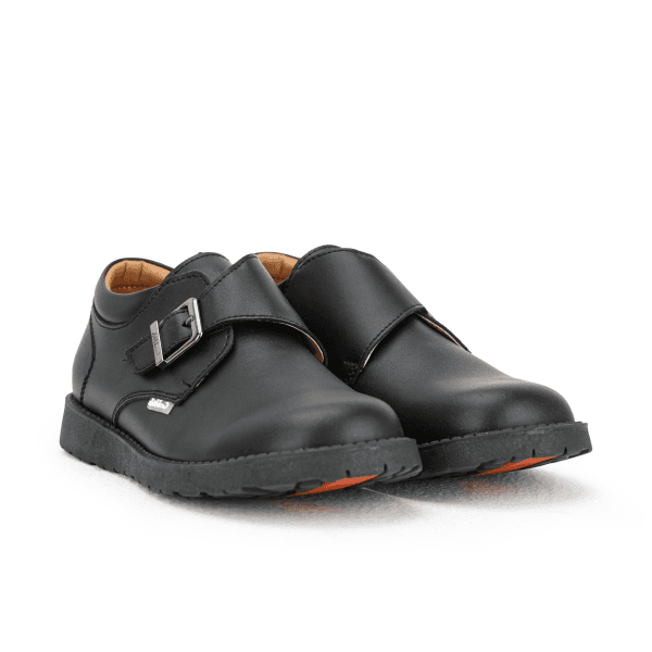 BLACK BOYS BUCKLE  SCHOOL SHOES