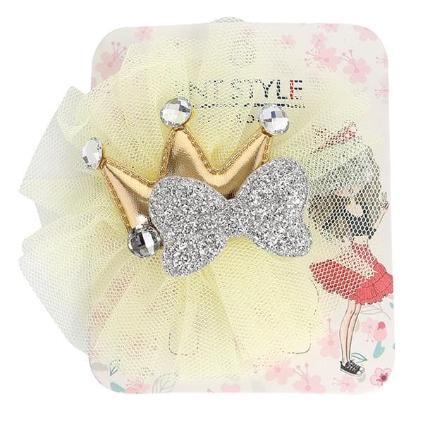 GOLD/YELLOW CROWN HAIR CLIP
