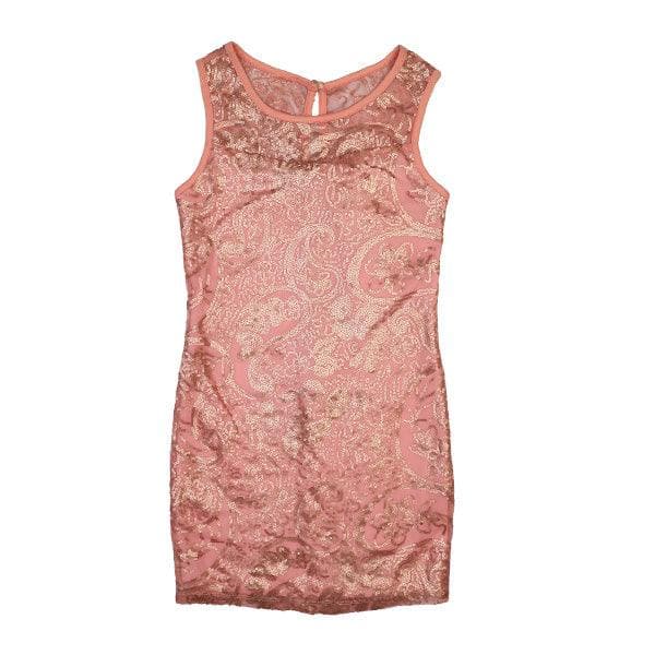 CORAL SEQUIN DRESS