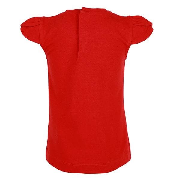 RED S/S GIRL PRINT T-SHIRT