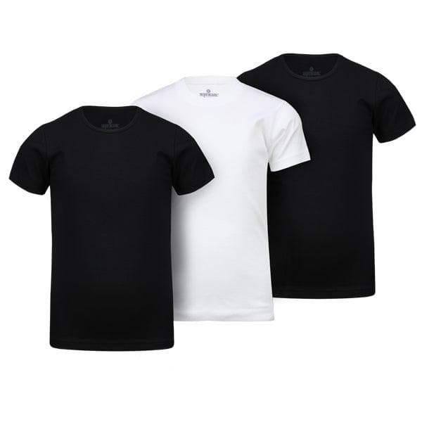 WHITE BLACK 3PIECE UNDER SHIRT