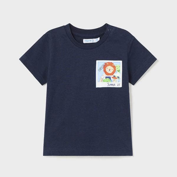 NAVY BLUE PRINT TSHIRT