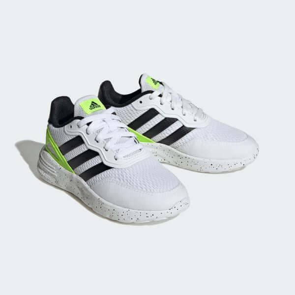 NEBZED LIFESTYLE LACE RUNNING SHOES - WHITE