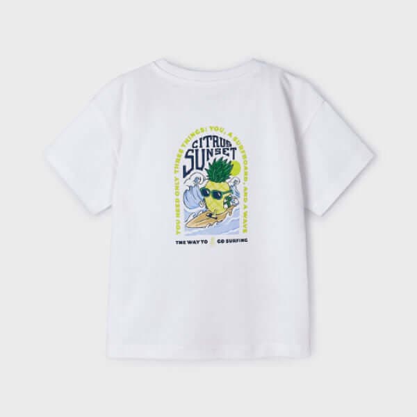 WHITE PRINT S/S TSHIRT
